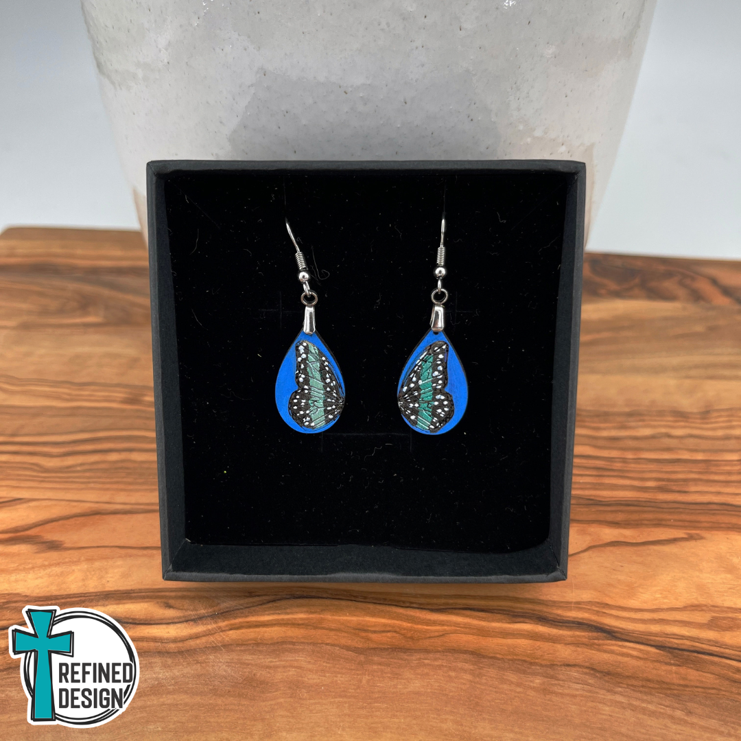 Petite Sapphire Skies Butterfly Earrings