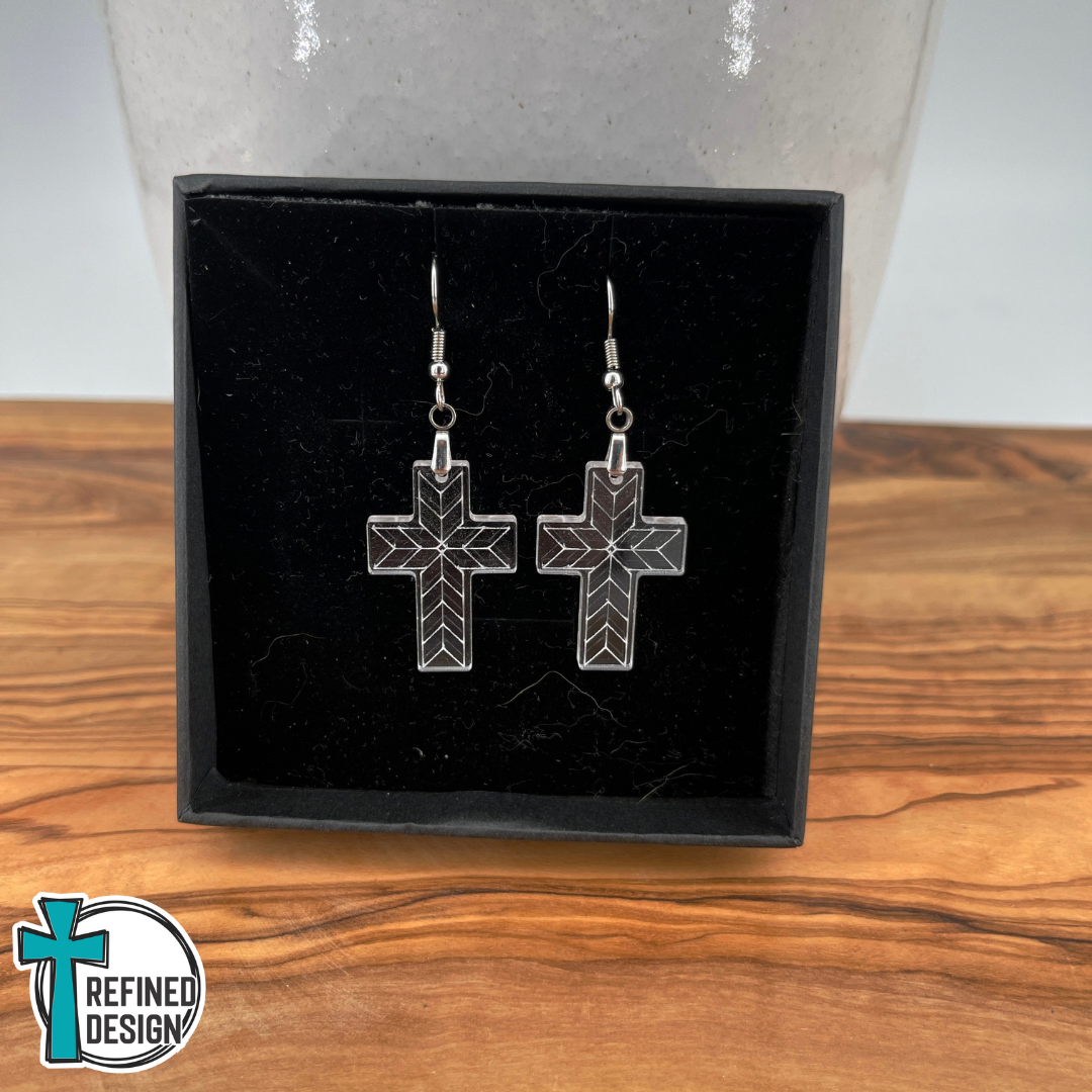 Radiant Faith Cross Earrings