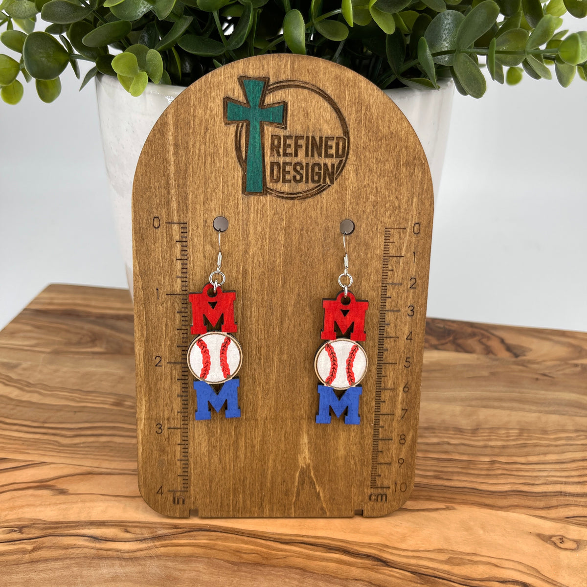 Home Run Cheers Mom Earrings