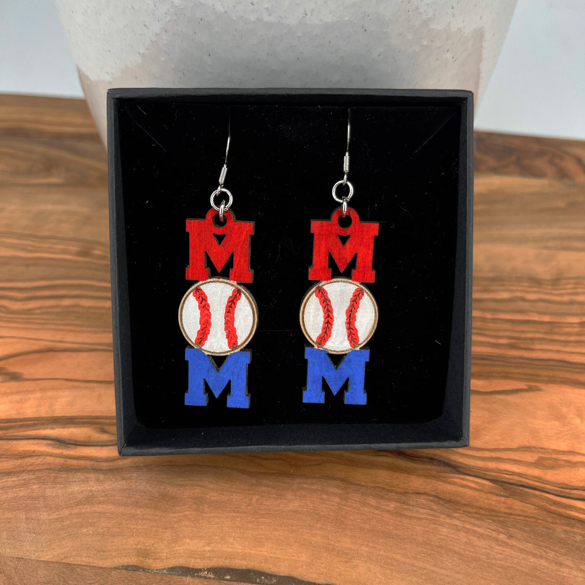Home Run Cheers Mom Earrings