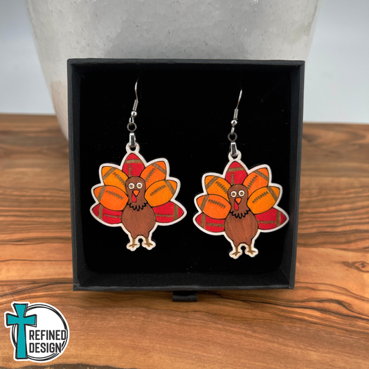 Turkey Day Touchdown Earrings