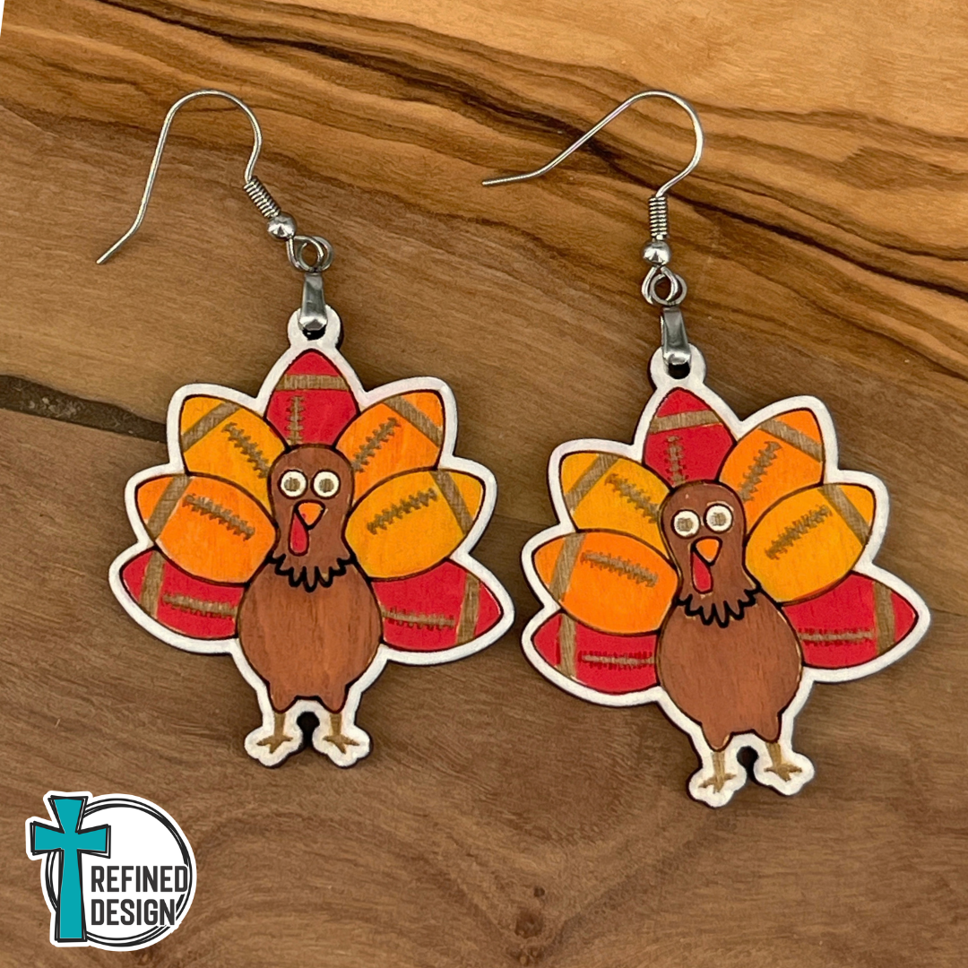 Turkey Day Touchdown Earrings