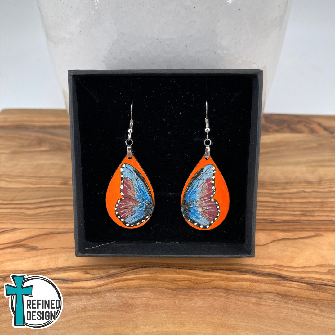 Sunset Flutter Butterfly Earrings