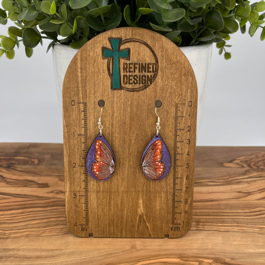 Violet Monarch Earrings