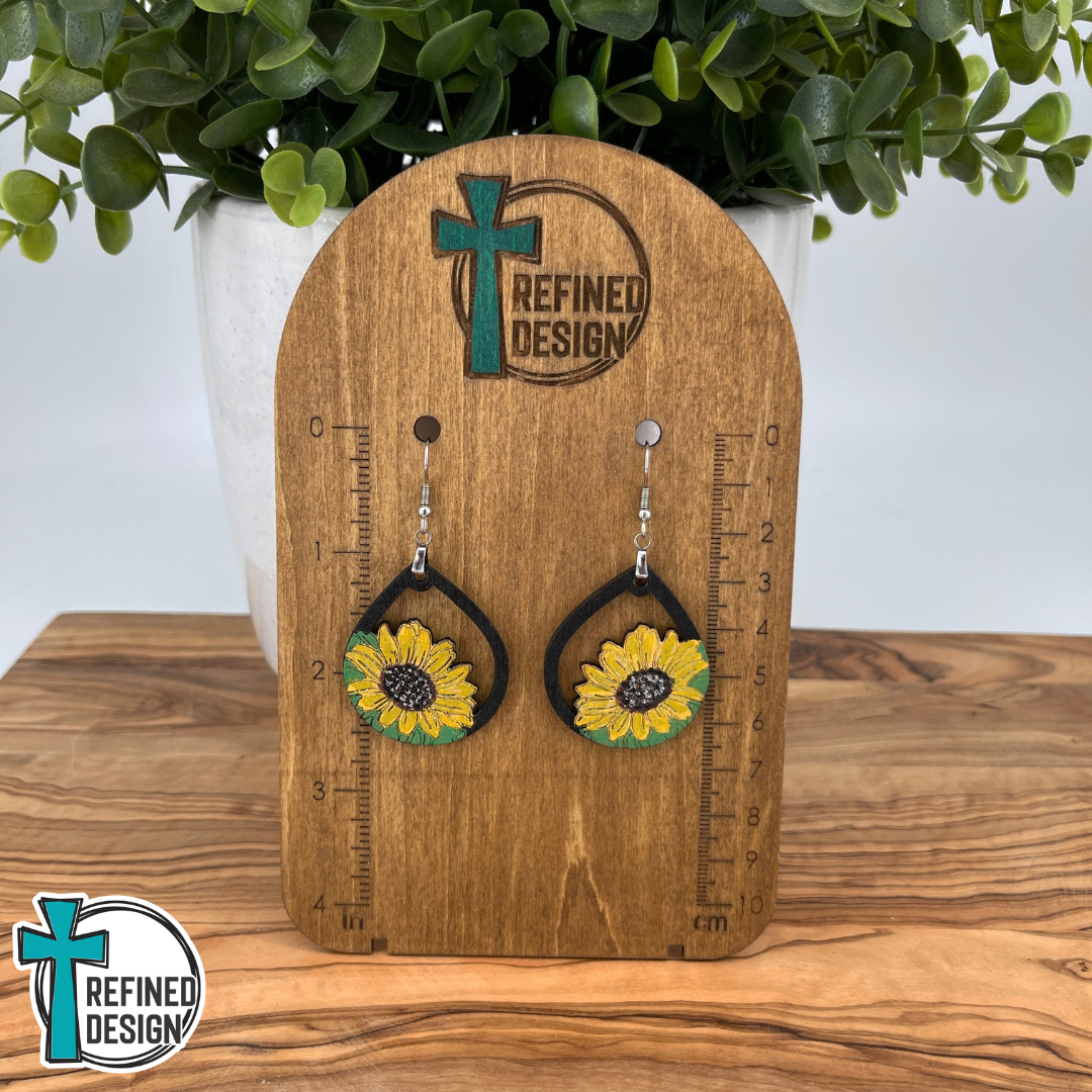 Golden Hour Sunflower Earrings