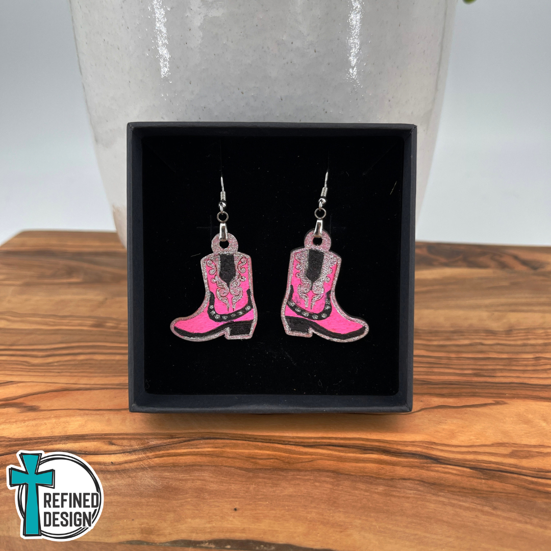 Pink Cadillac Cowgirl Earrings