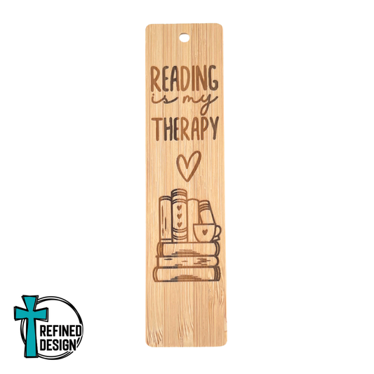 Reading Is My Therapy Bookmark