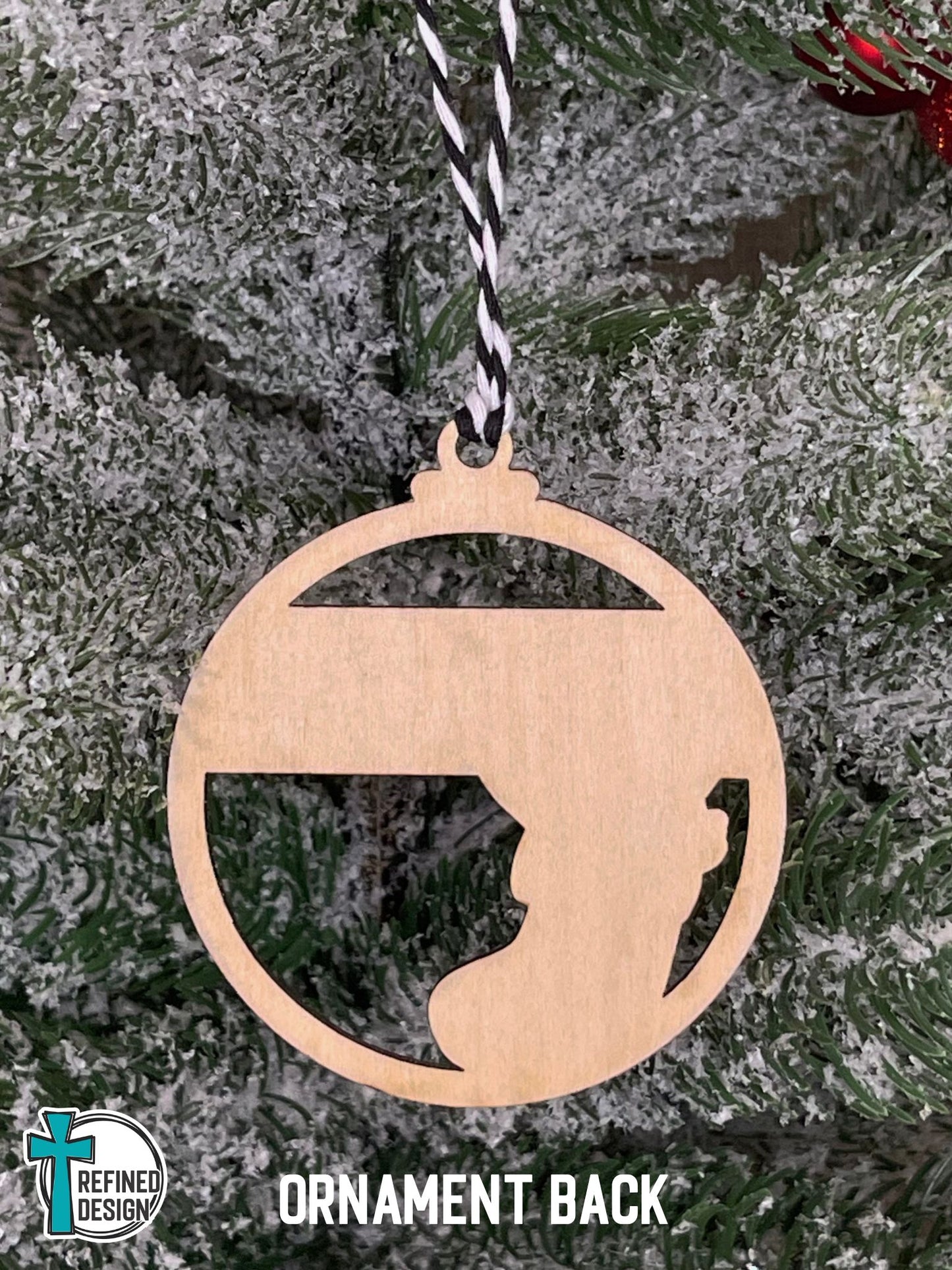 Personalized Peeking Kitty Ornament