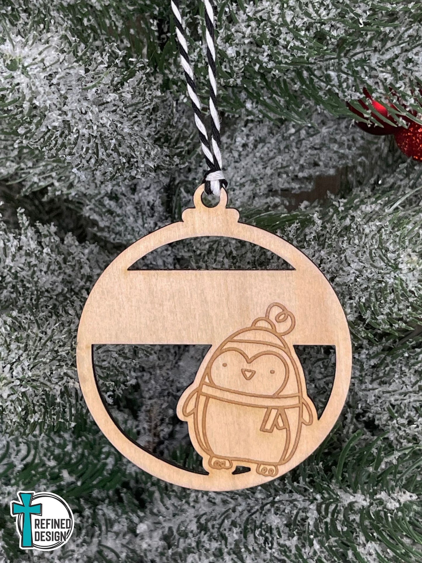 Personalized Winter Penguin Ornament