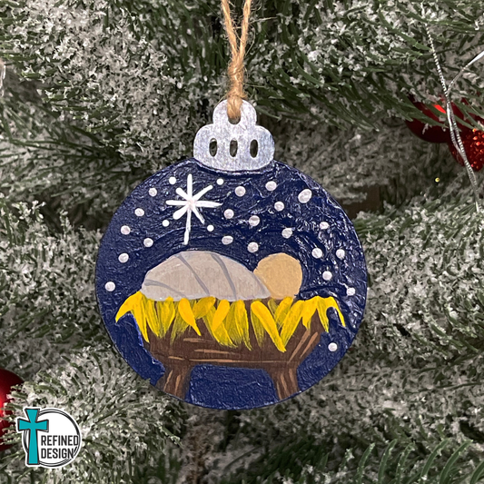 Hand-Painted Baby Jesus Nativity Ornament