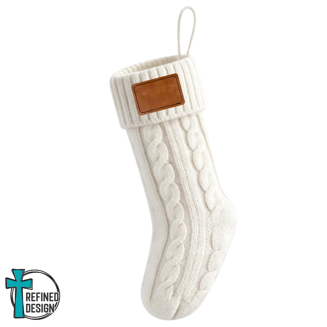 Heirloom Ivory Knit Christmas Stocking