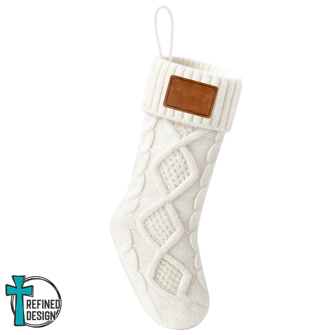 Heirloom Ivory Knit Christmas Stocking