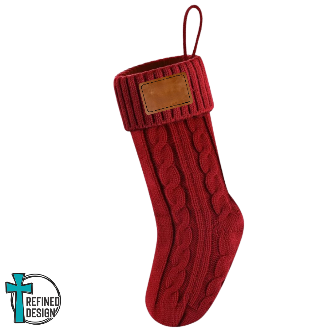 Heirloom Red Knit Christmas Stocking