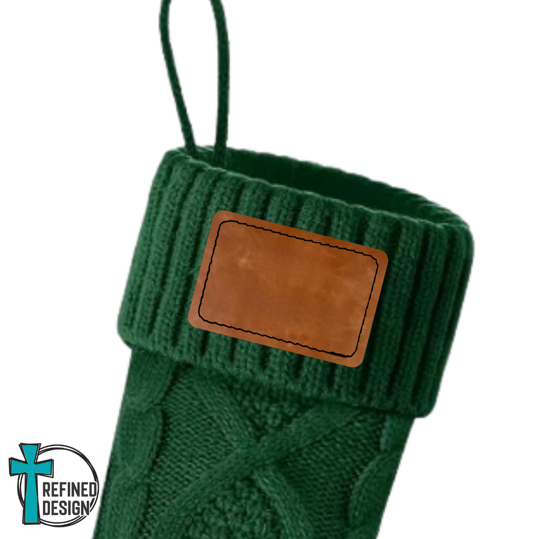 Heirloom Green Knit Christmas Stocking