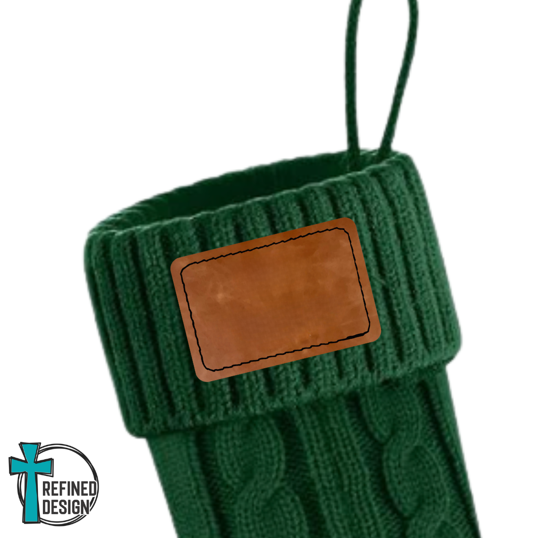 Heirloom Green Knit Christmas Stocking
