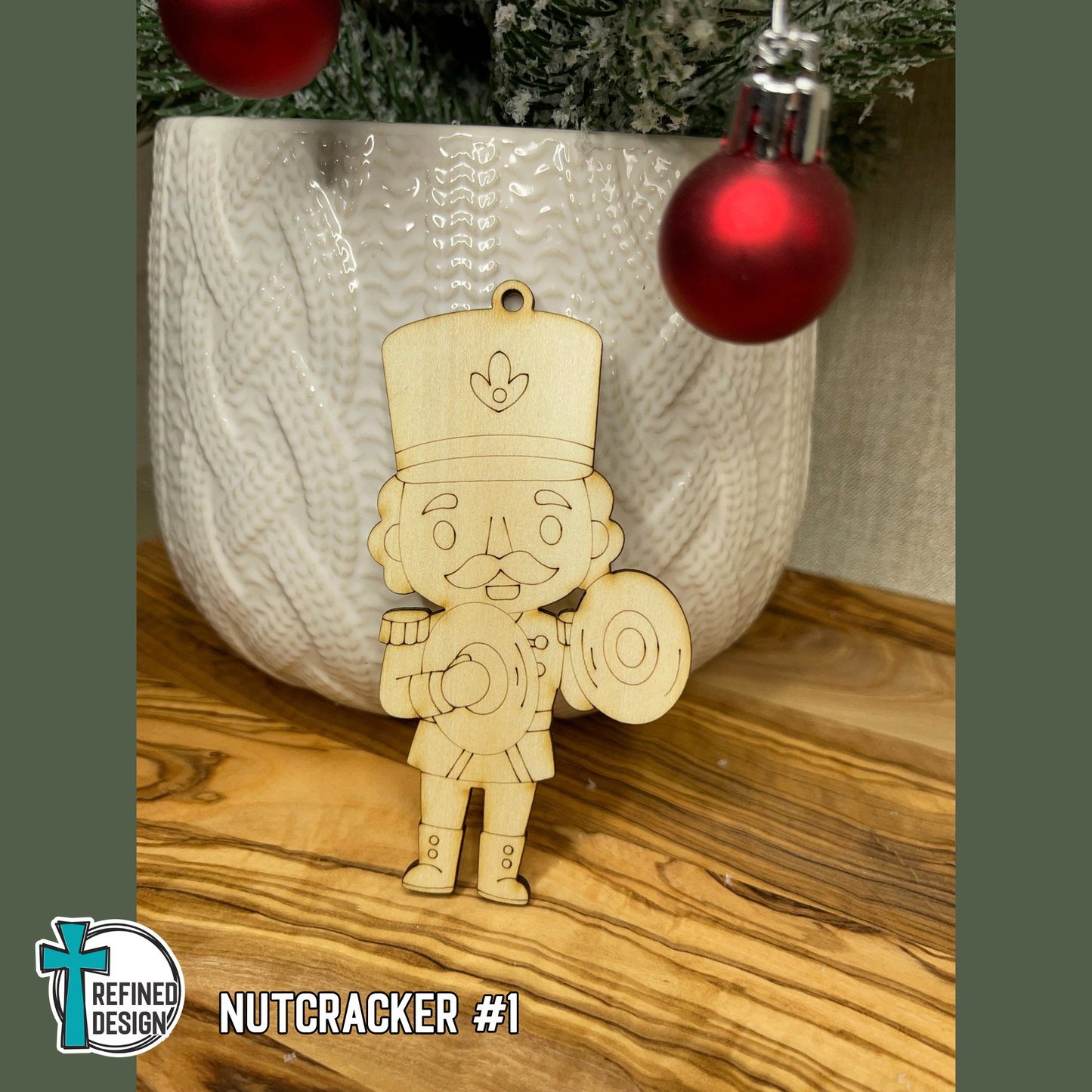 DIY Nutcracker Christmas Ornament Kit – Set of 10 (Unpainted + Personalizable)