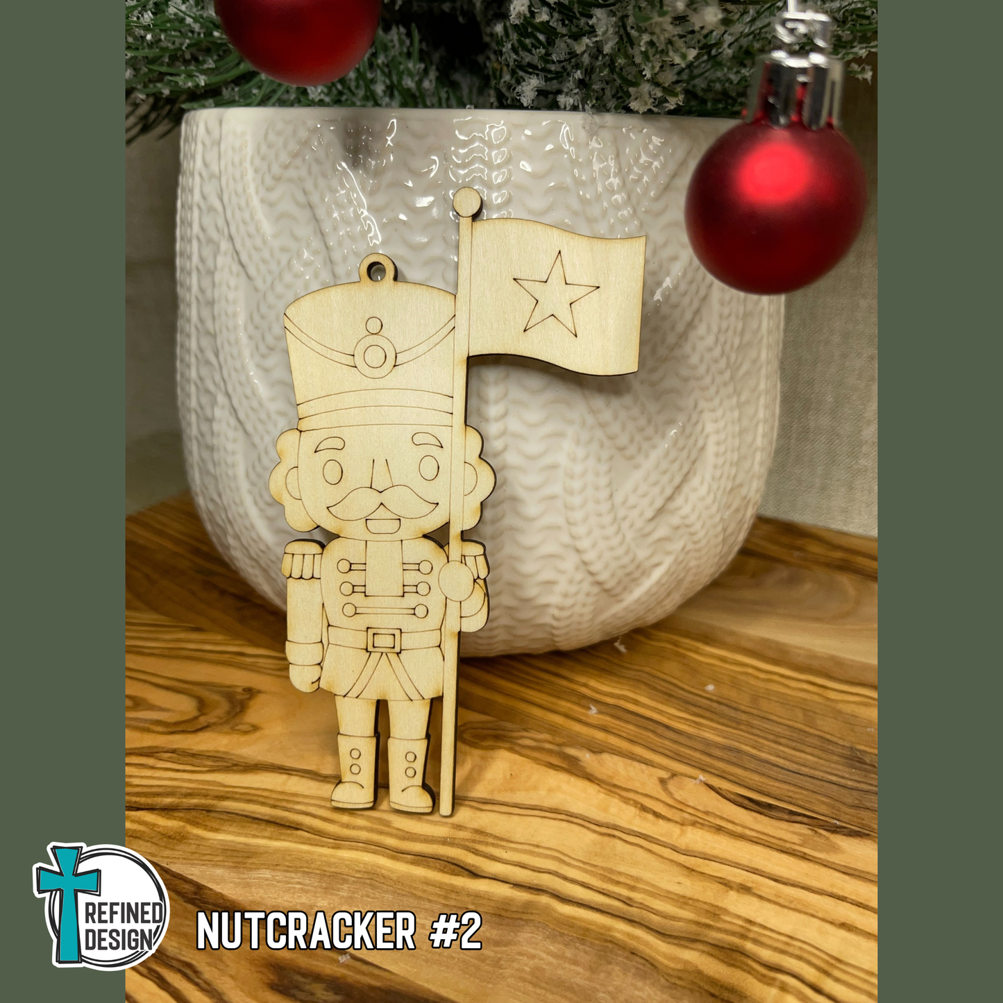 DIY Nutcracker Christmas Ornament Kit – Set of 10 (Unpainted + Personalizable)