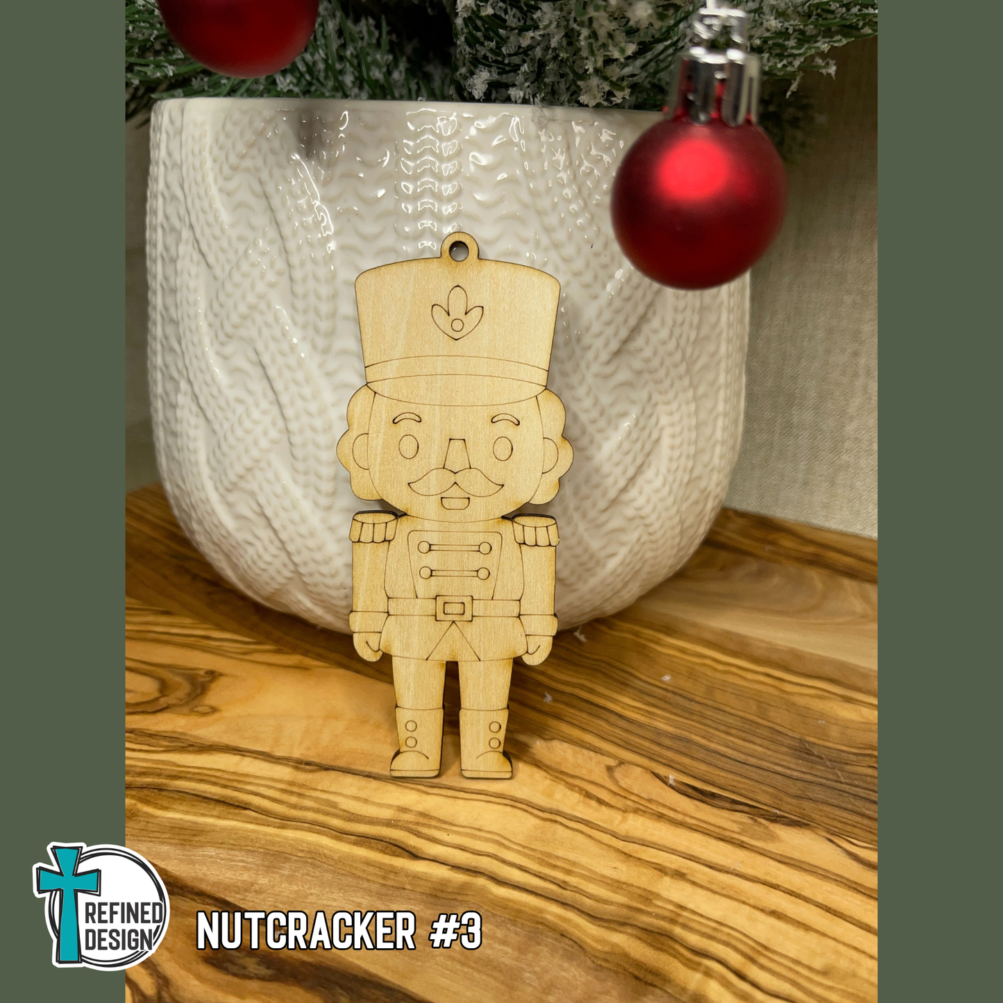 DIY Nutcracker Christmas Ornament Kit – Set of 10 (Unpainted + Personalizable)