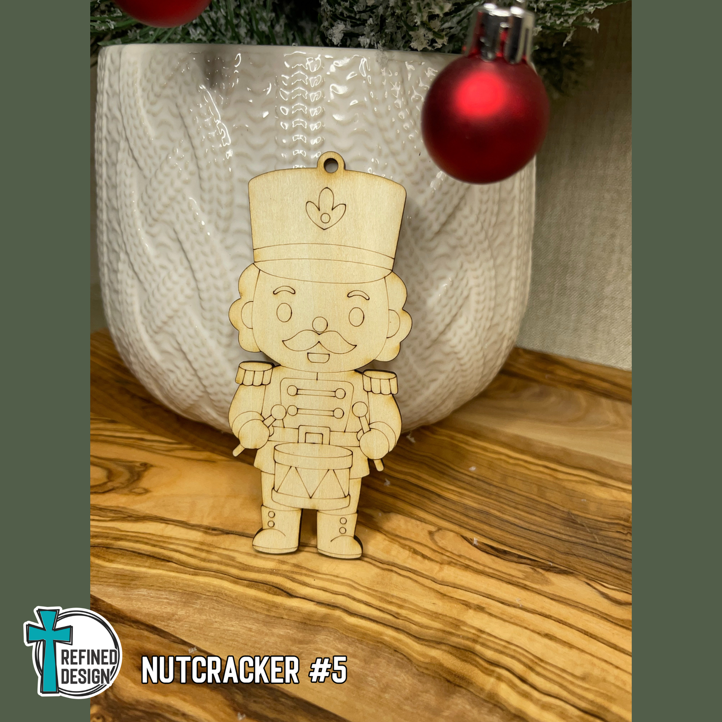 DIY Nutcracker Christmas Ornament Kit – Set of 10 (Unpainted + Personalizable)