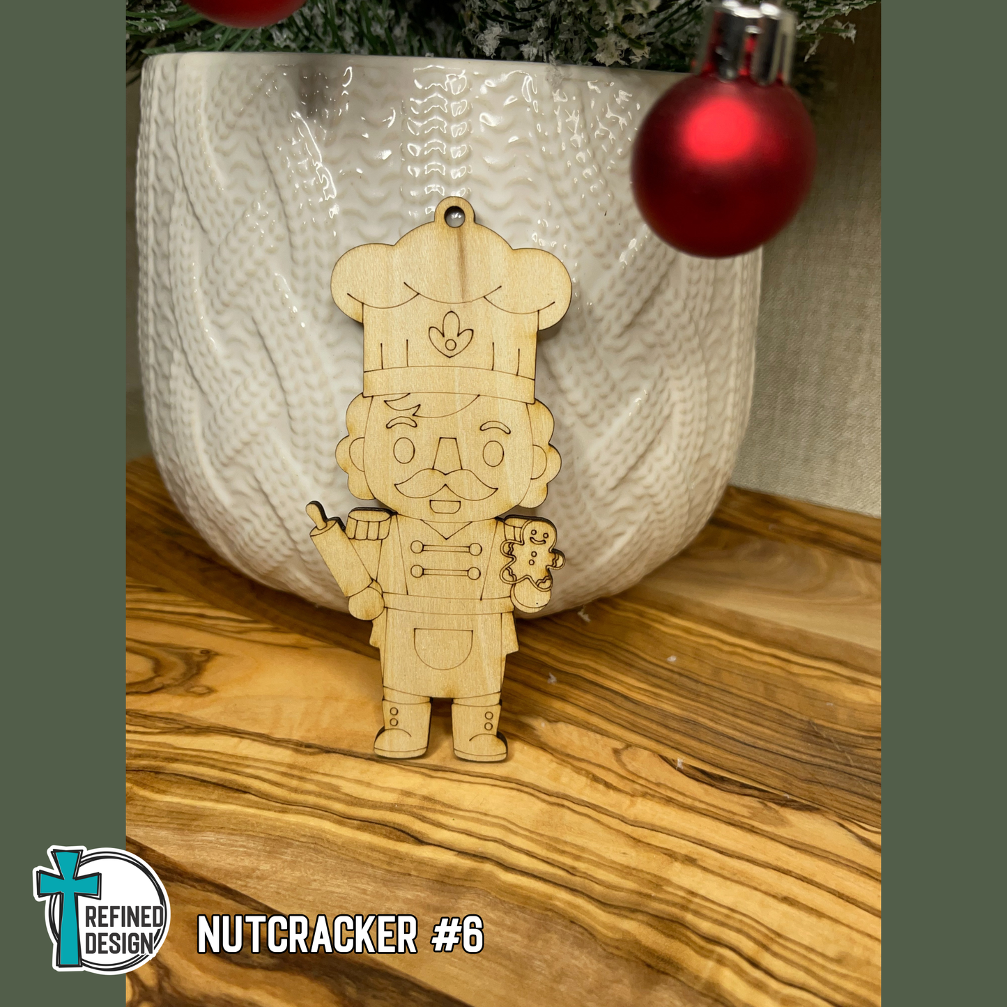 DIY Nutcracker Christmas Ornament Kit – Set of 10 (Unpainted + Personalizable)