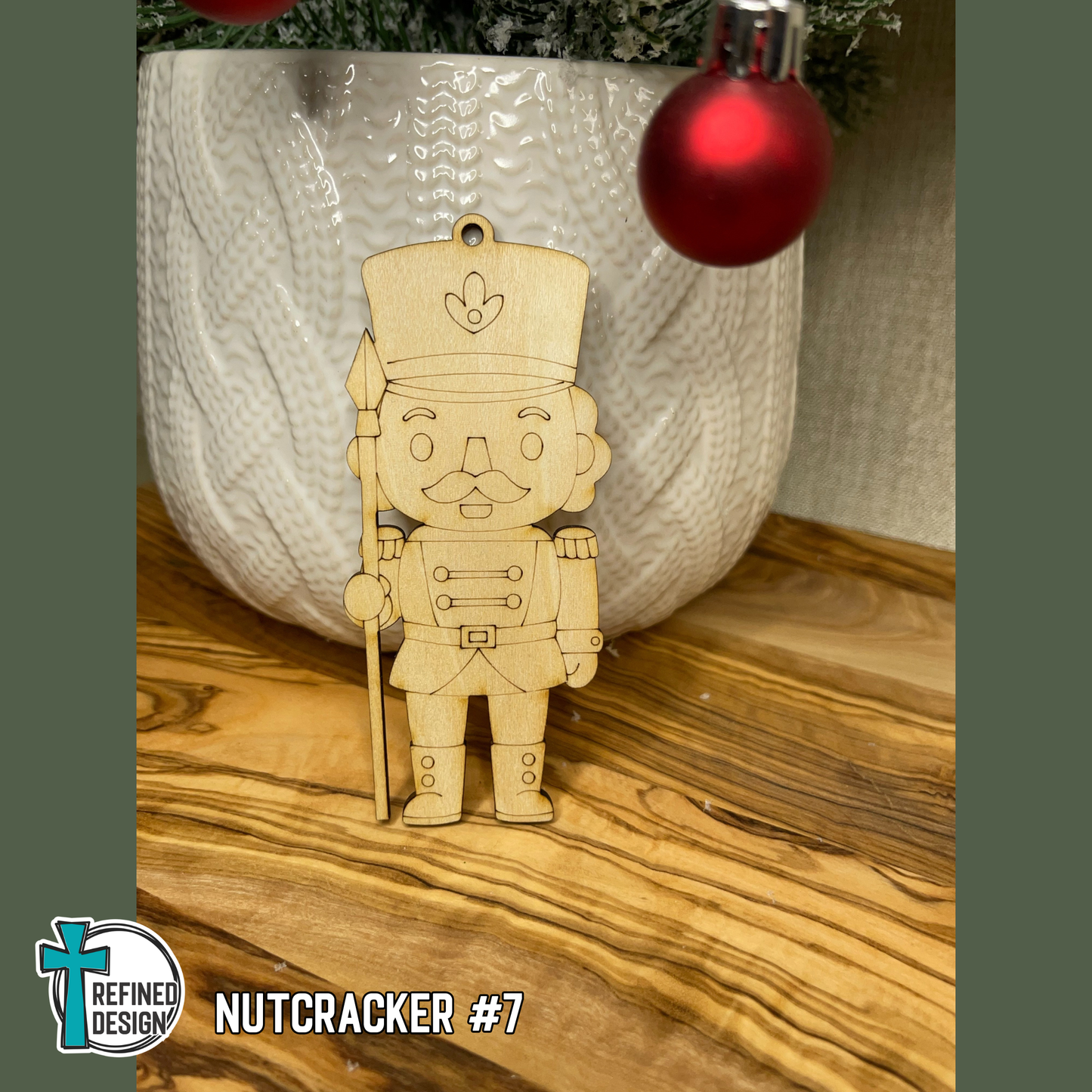 DIY Nutcracker Christmas Ornament Kit – Set of 10 (Unpainted + Personalizable)