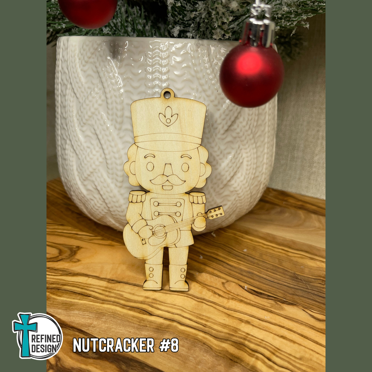 DIY Nutcracker Christmas Ornament Kit – Set of 10 (Unpainted + Personalizable)
