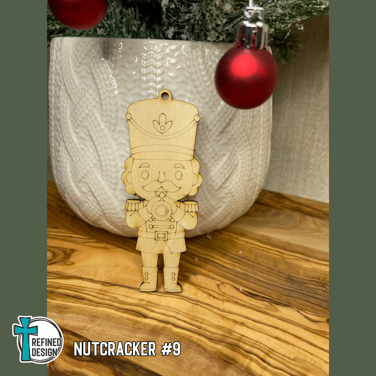 DIY Nutcracker Christmas Ornament Kit – Set of 10 (Unpainted + Personalizable)