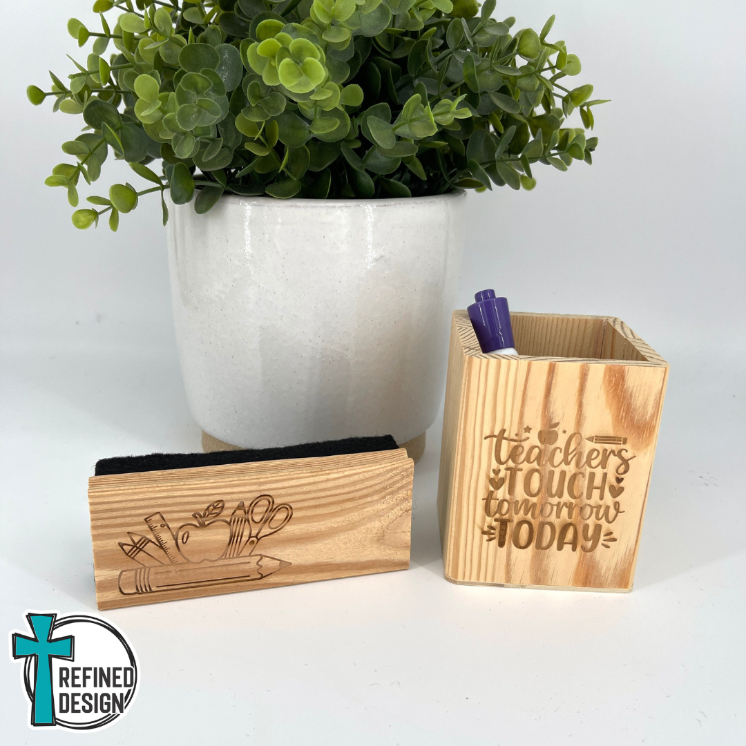Touching Tomorrow Pencil Cup & Eraser Set