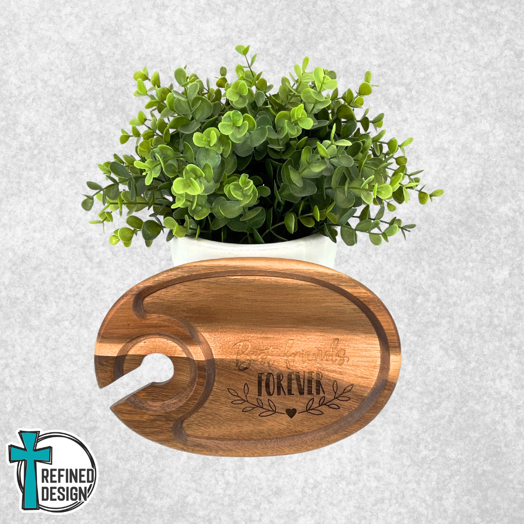 Forever Friends Acacia Appetizer Tray