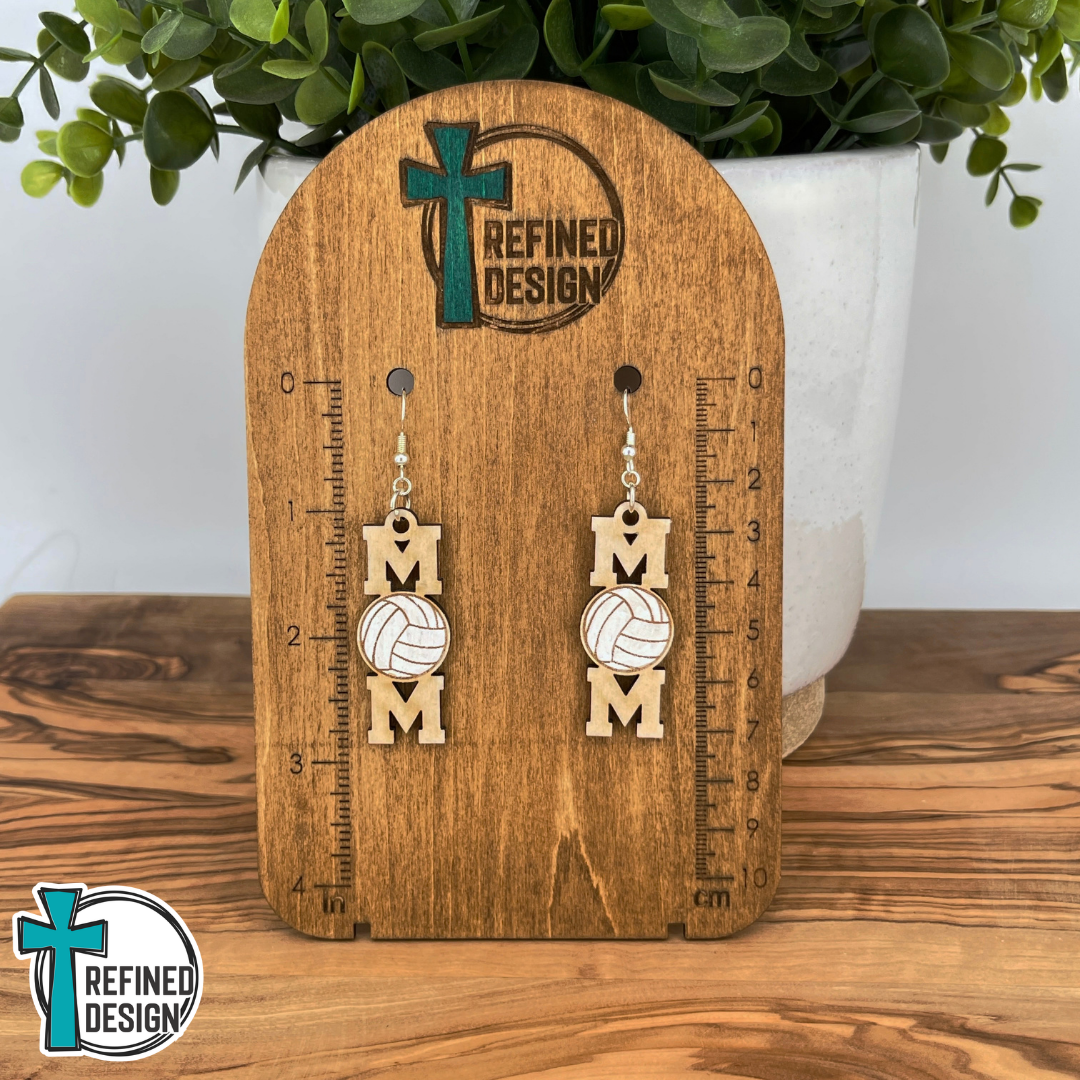Courtside Cheers Volleyball Mom Earrings