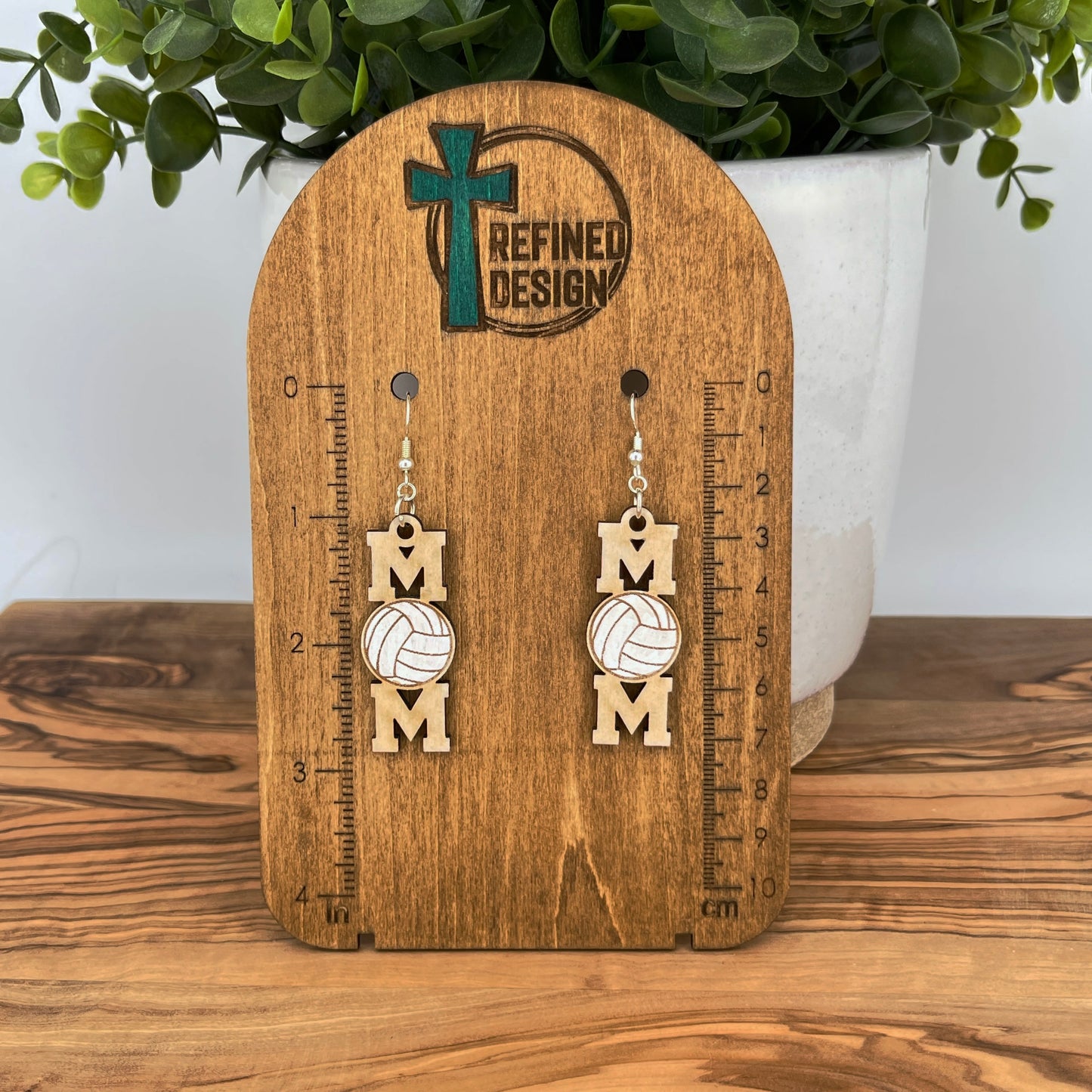 Courtside Cheers Volleyball Mom Earrings