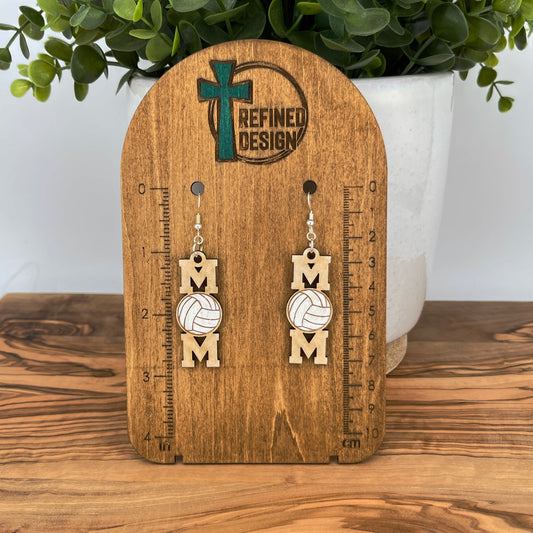 Courtside Cheers Volleyball Mom Earrings