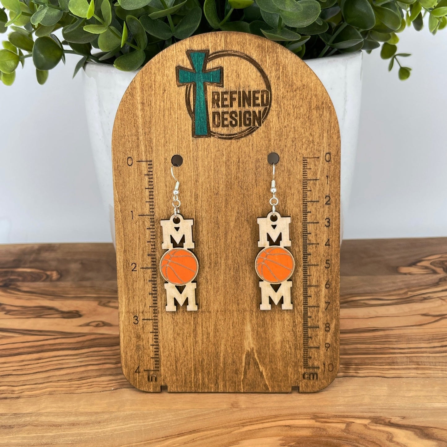 Courtside Cheers Basketball Mom Earrings