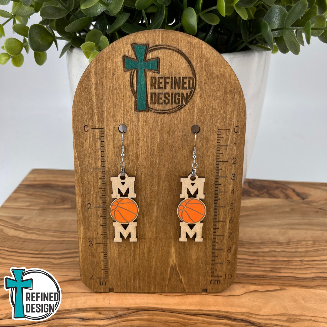 Courtside Cheers Basketball Mom Earrings