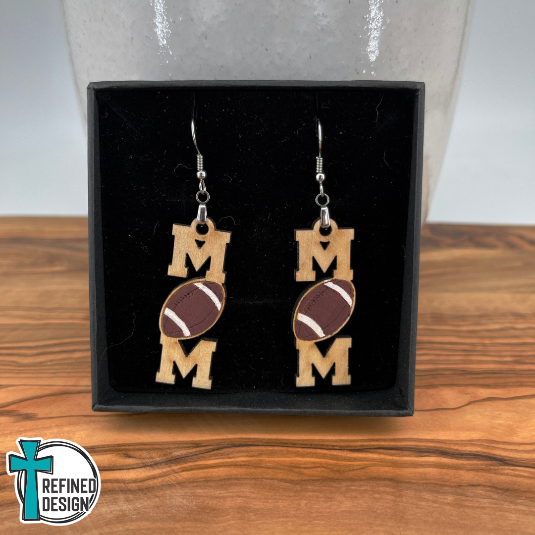 Touchdown Cheers Football Mom Earrings
