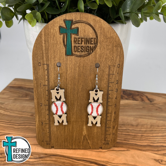 Home Run Cheers Mom Earrings