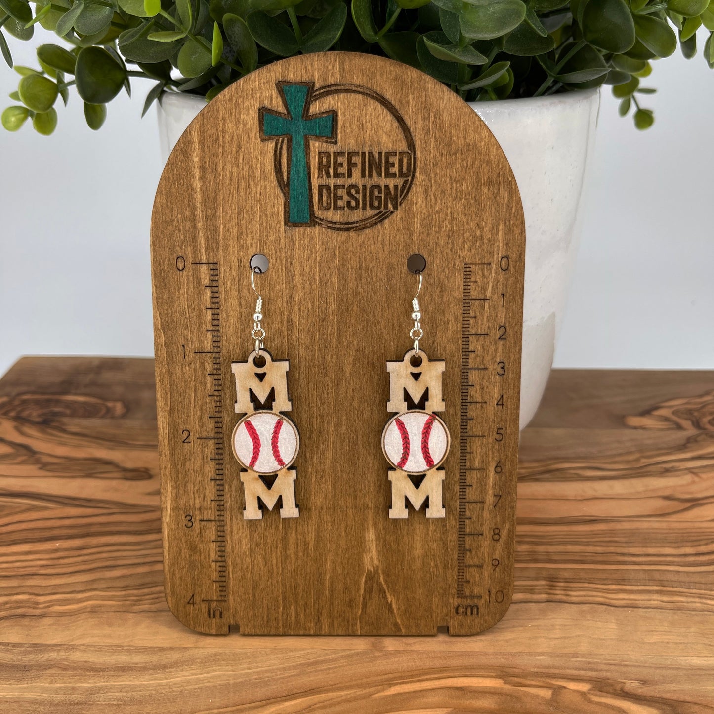 Home Run Cheers Baseball Mom Earrings