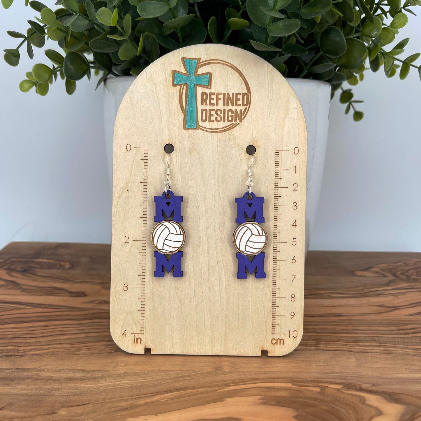 Team Spirit Volleyball Mom Earrings