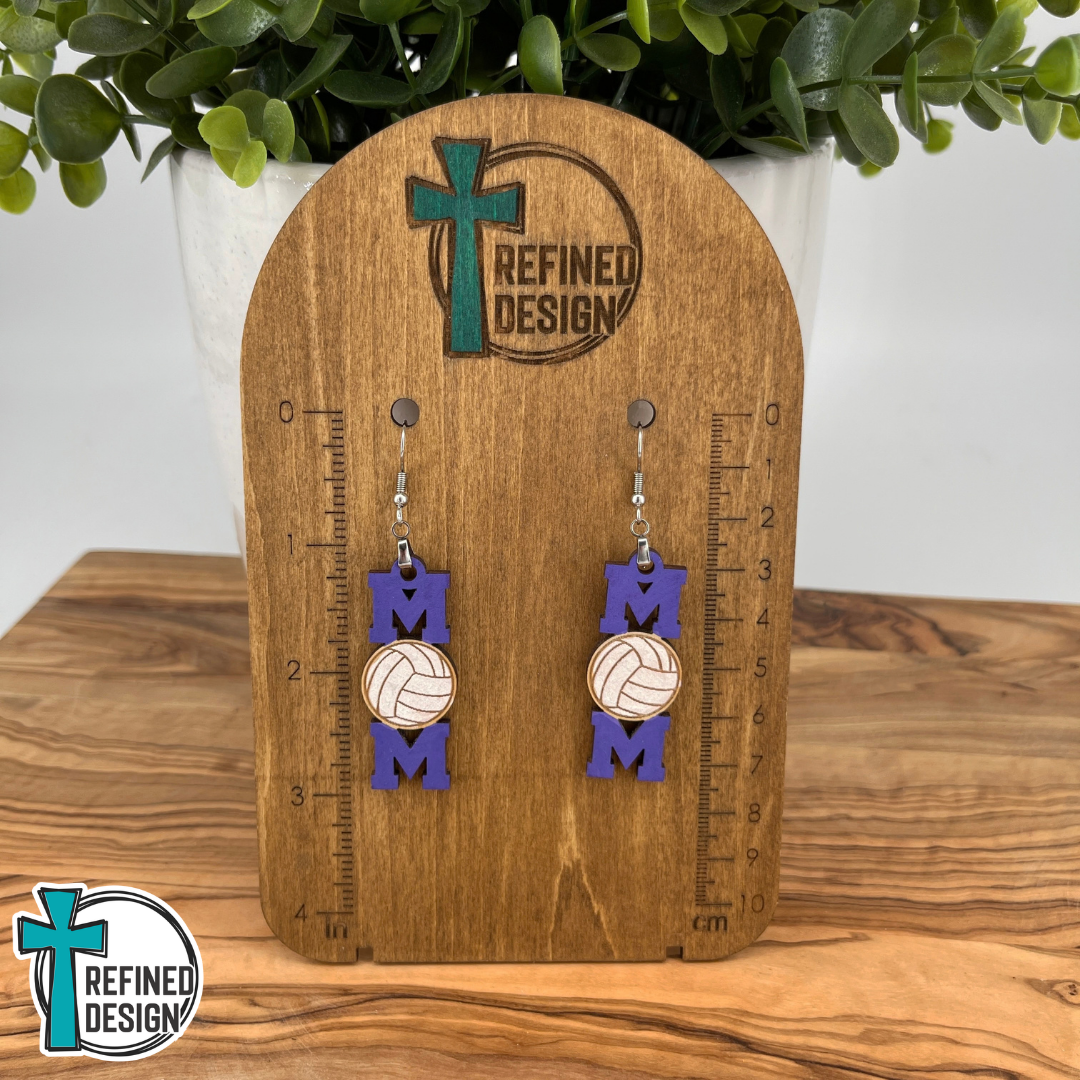 Courtside Cheers Volleyball Mom Earrings