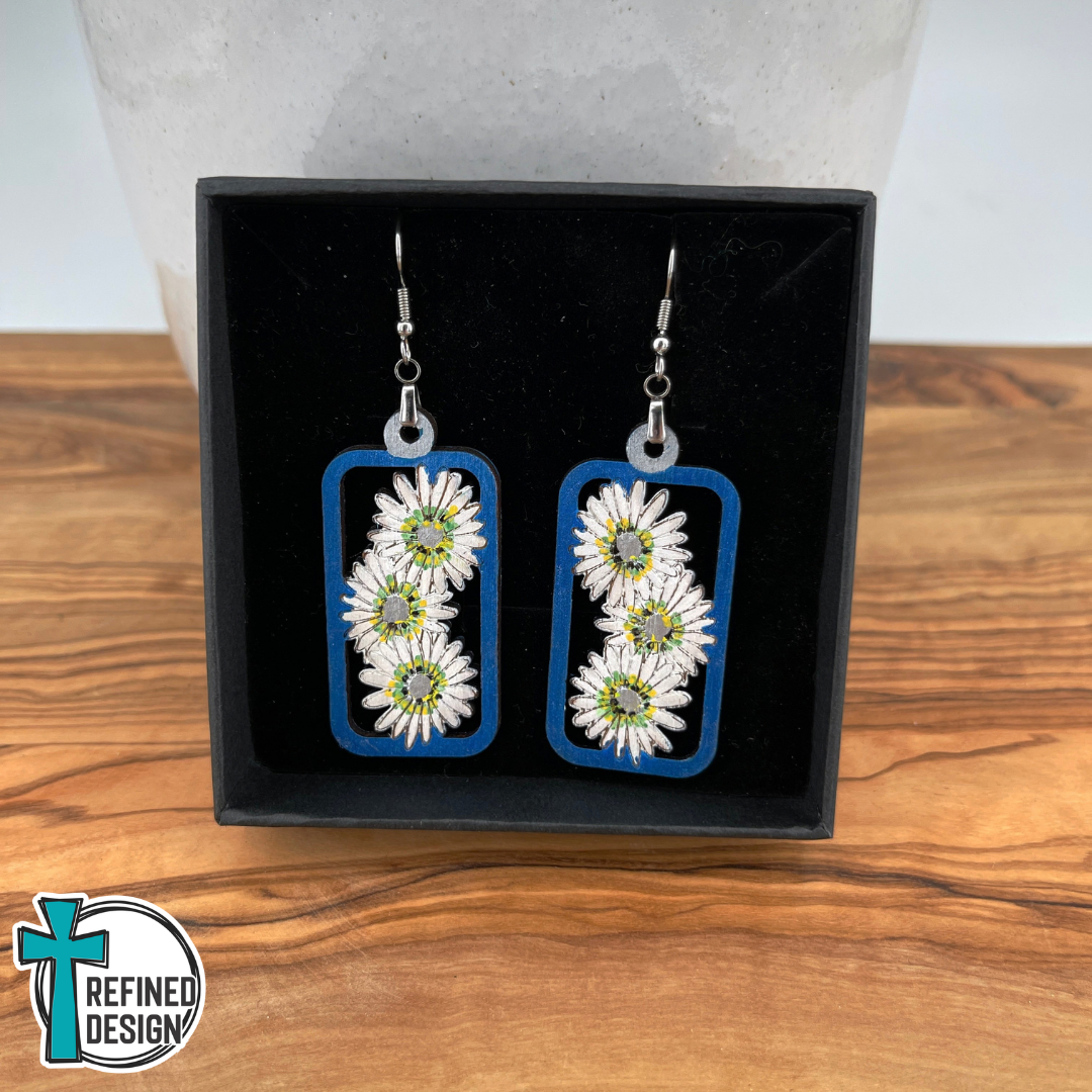 Blue Skies & Daisies Earrings