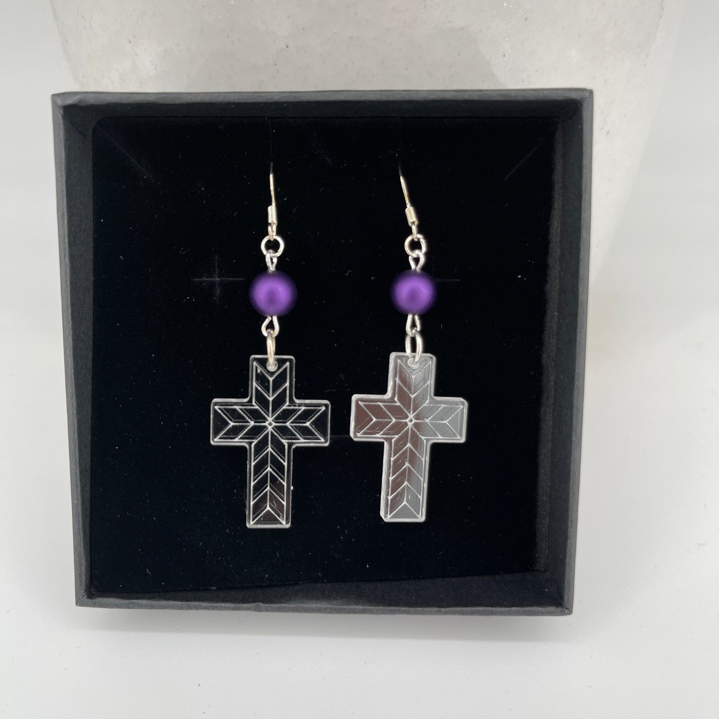 Royal Promise Cross Earrings