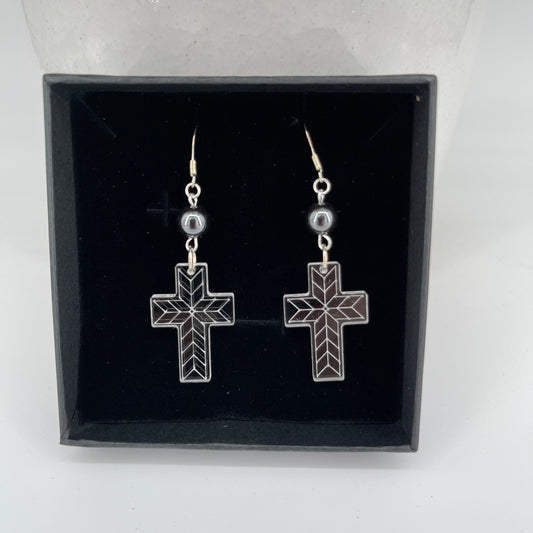 Firm Foundation Cross Earrings