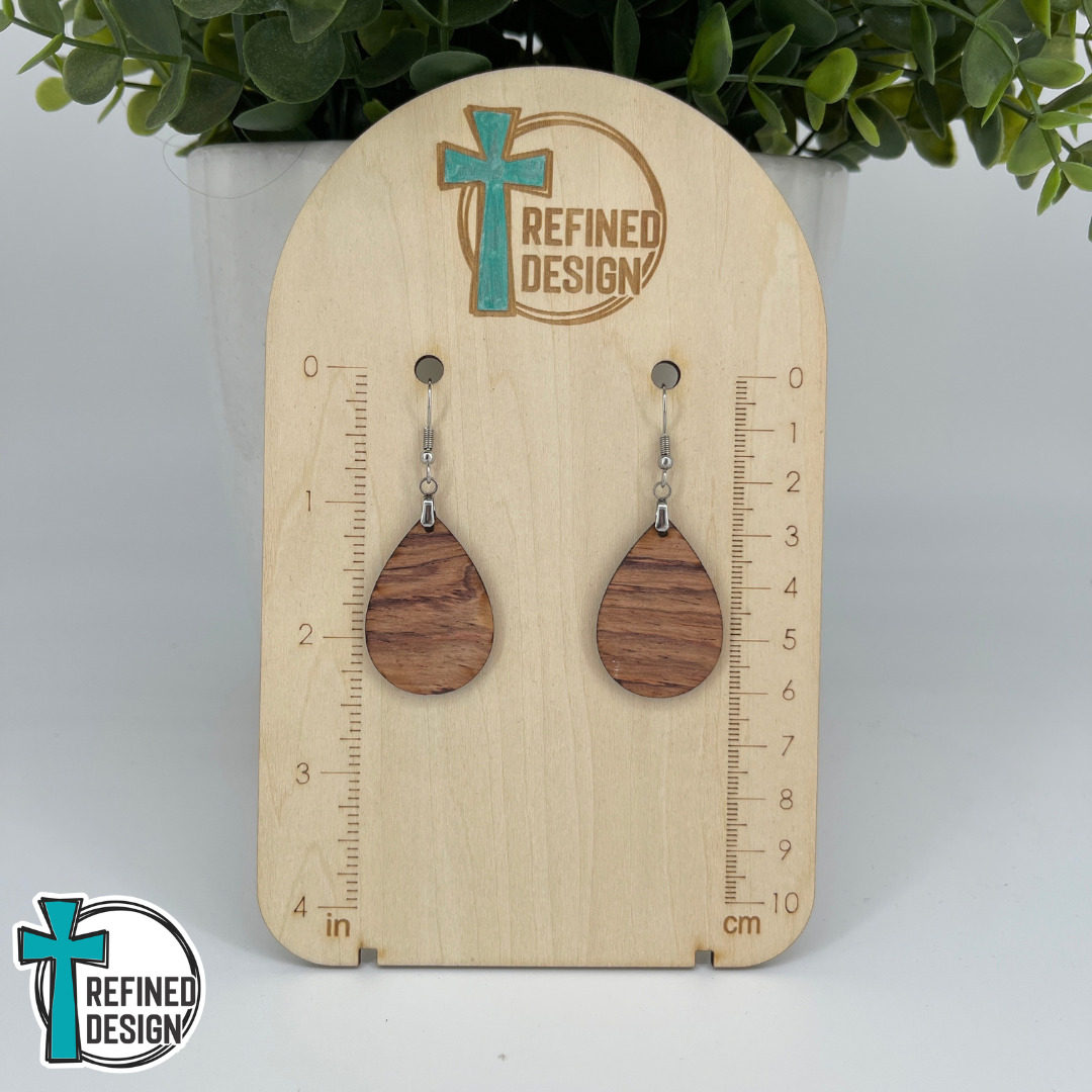 Simply Rosewood Personalized Earrings