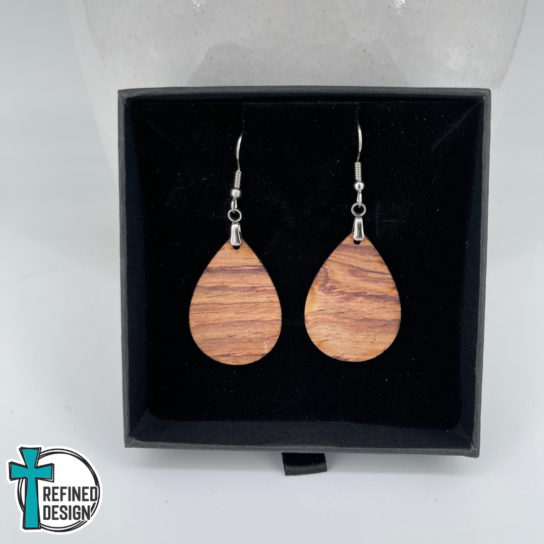 Simply Rosewood Personalized Earrings