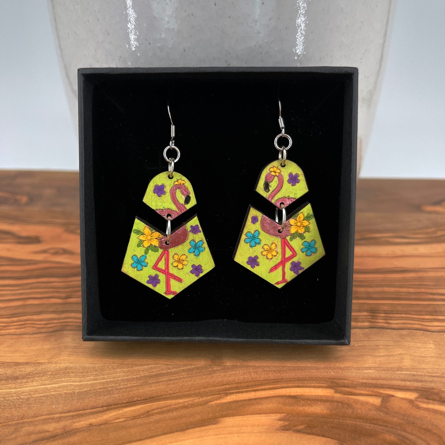 Flamingo in Bloom Earrings