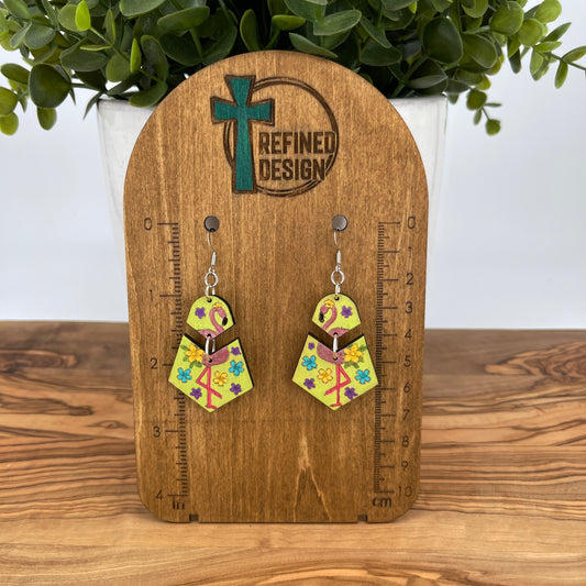 Flamingo in Bloom Earrings