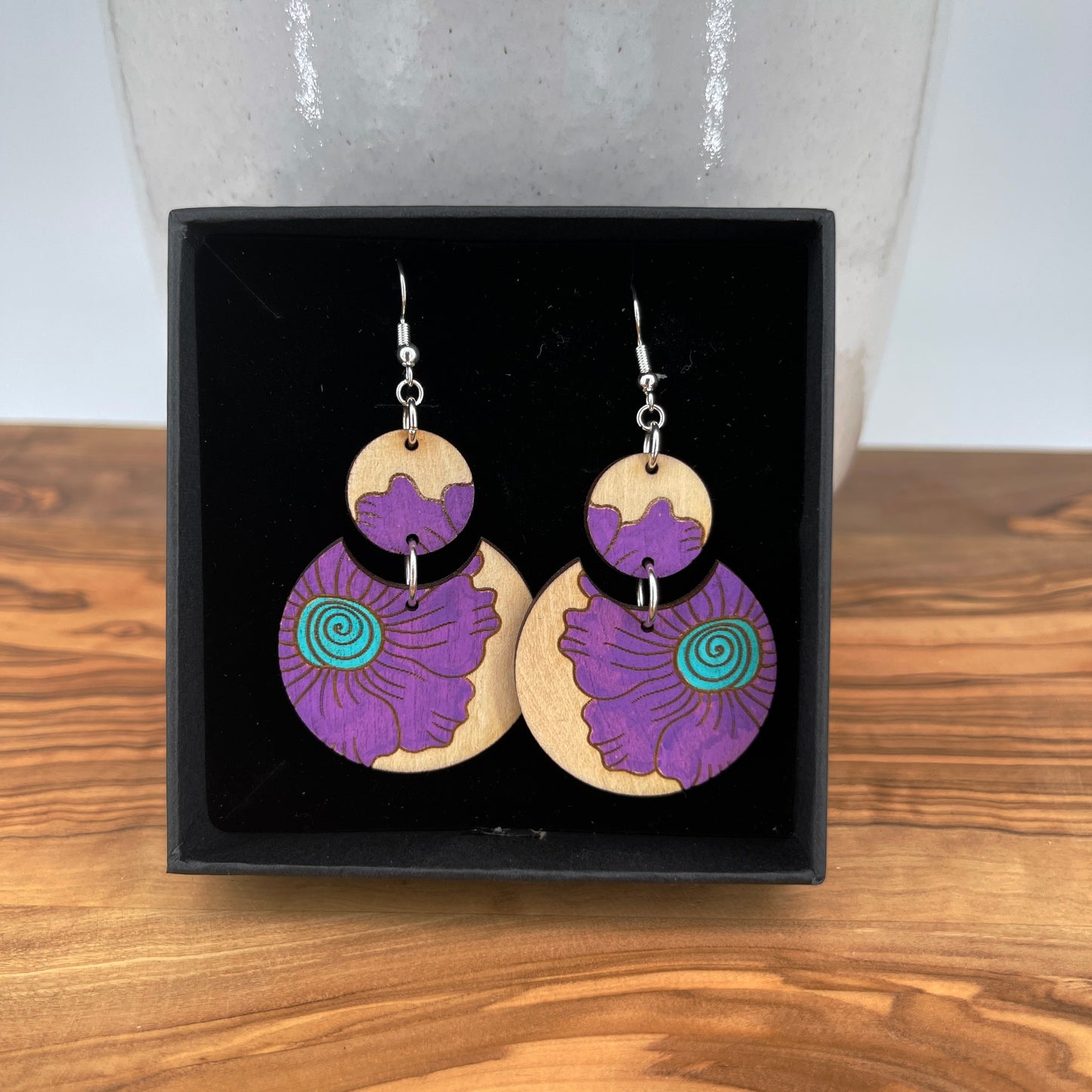 Violet Tide Blossom Earrings