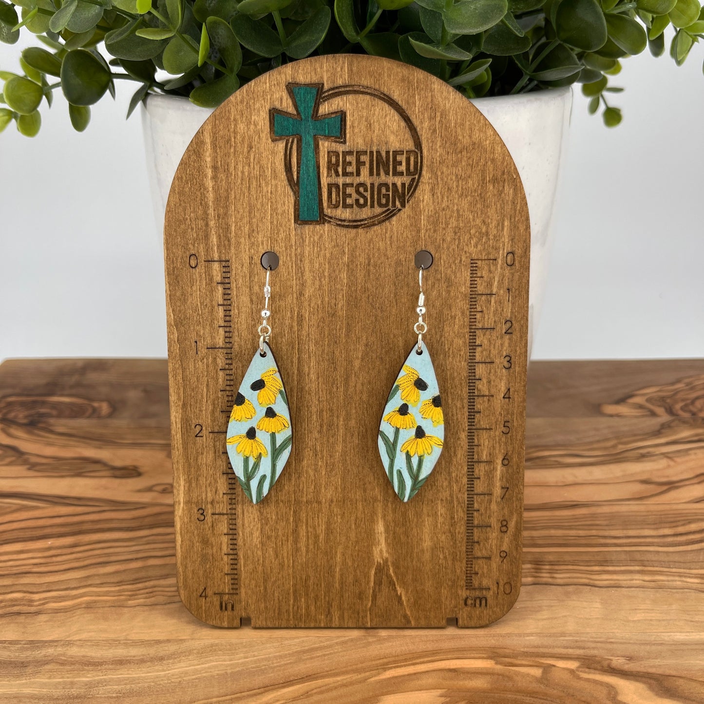 Golden Meadow Coneflower Earrings
