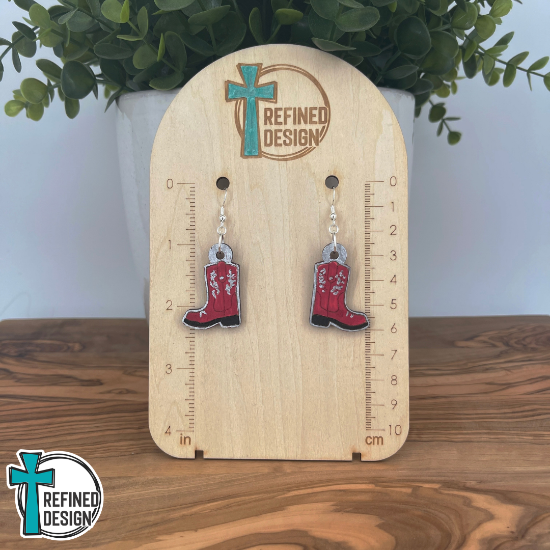 Ruby Rodeo Boots Earrings