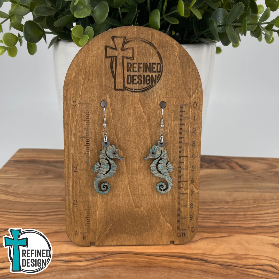 Seafoam Waltz Seahorse Earrings